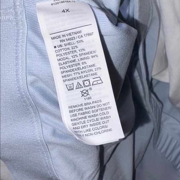 Old Navy Blue and White Checkered Bra Size 4X NWT! - Picture 12 of 14